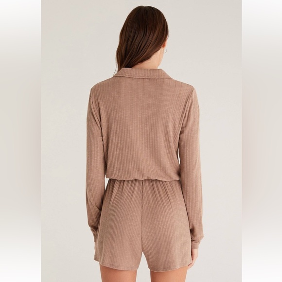 NWT The Z Supply Lyra Henley Romper - Picture 3 of 4